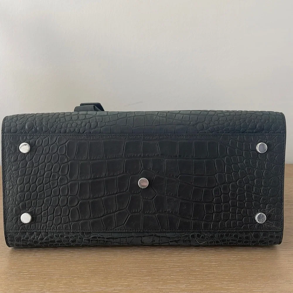 Saint Laurent Sac De Jour Tote in Matte Crocodile-Embossed Leather - Picture 12 of 17